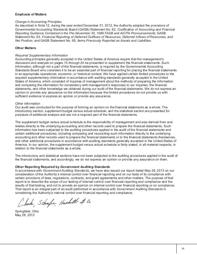 cafr analysis research paper